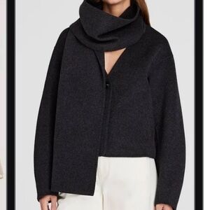 Club Monaco wool-blend coat with detachable scarf